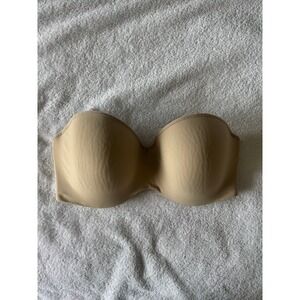 38DD Lilyette Tailored Strapless Underwire Bra Nude